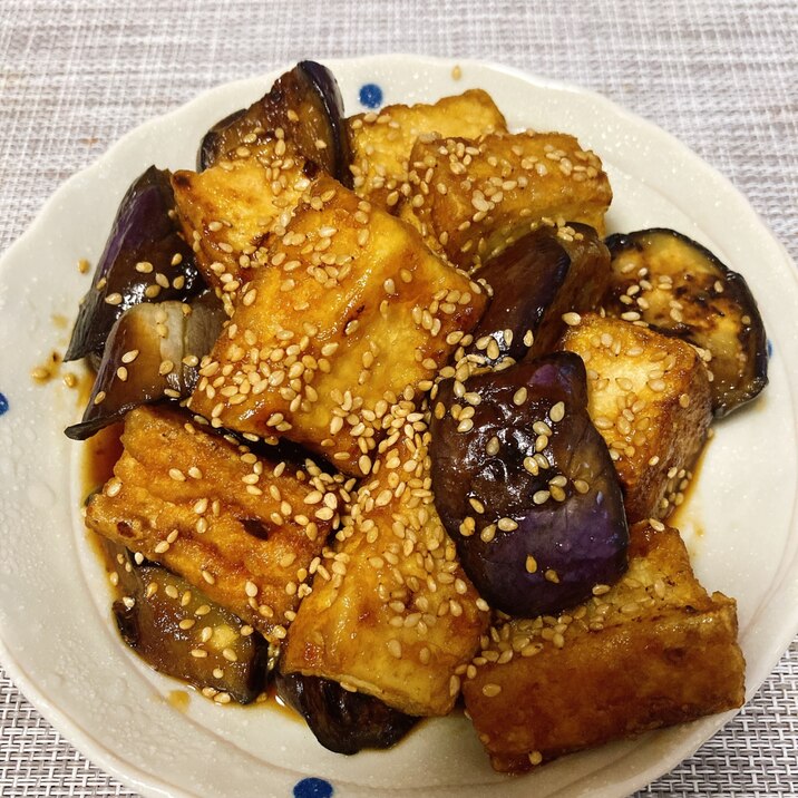 ナスと厚揚げの甘辛焼き